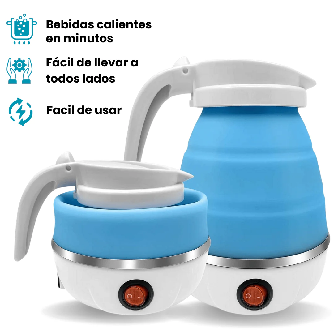 hervidor de agua electrico plegable viajero 600ml
