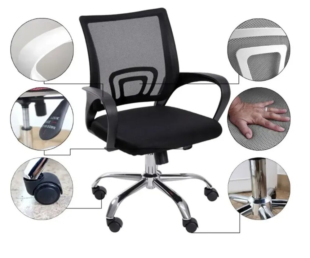 silla ejecutiva ergonomica malla negra confort y estilo 3