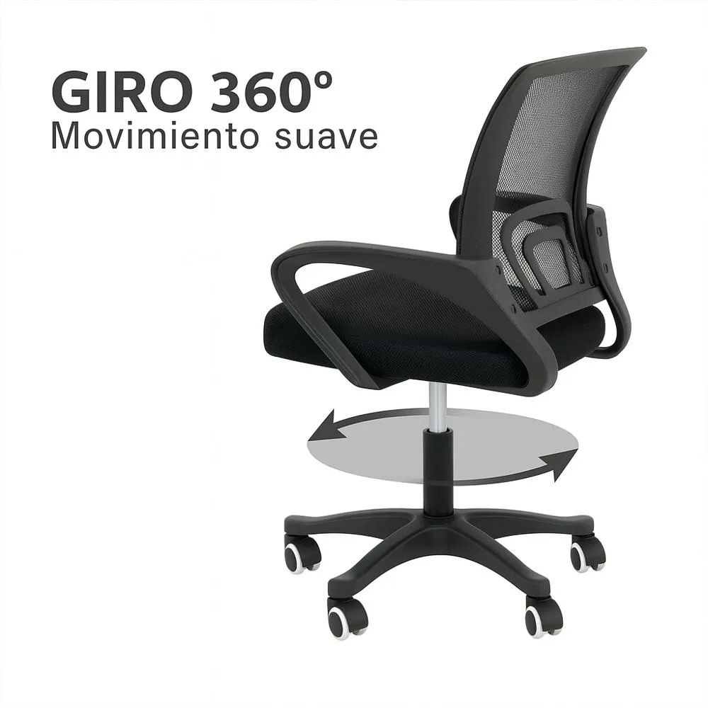 silla ejecutiva ergonomica malla negra confort y estilo 9